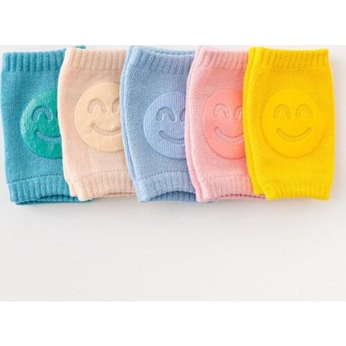 Child Smile Face Knee Pads Cushion Protector Leg Girls Boys Baby Knee Pad Kids Safety Crawling Elbow Cushion Toddlers Protector
