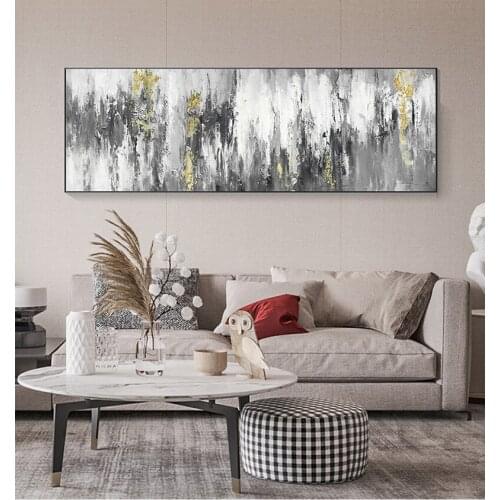Wall Art Pictures For Living Room Home Decor Posters and Prints Wall Art Canvas Painting, Abstract Golden Yellow Posters