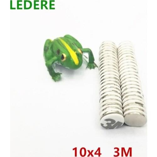 10-100PCS Neodymium magnet 10x4 with 3M Adhesive Rare Earth small Strong Round permanent 10*4mm NdFeB nickle magnetic 10x4mm