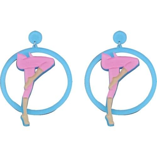 New Funny Long Legs Acrylic Drop Earrings for Women Girls Personality Long Dangle Earrings Punk Night Club Party Jewelry Gifts