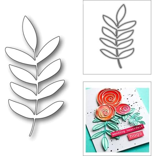 New Leaf Scribble Frond Background 2020 Metal Cutting Dies for DIY Scrapbooking Paper and Card Making Embossing Craft No Stamps