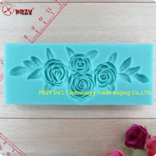 New style Rose chocolate mold fondant Cake decoration mold silicone fondant mould NO.:si206