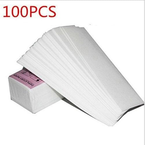 100 Pcs Hair Removal Tool Depilatory Paper Nonwoven Epilator Women Hair Removal Wax Strips Pad Shaving Waxing Smooth Legs