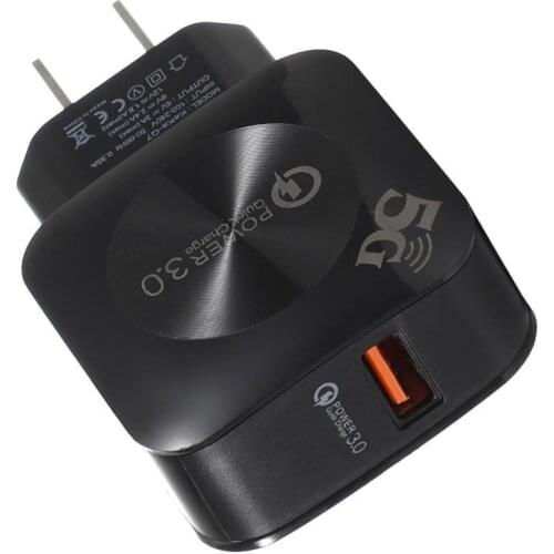 Portable Universal Quick Charge QC 3.0 USB Mobile Phone Fast Charger EU/US Plug Adapter for Android Ios Mobile Phone