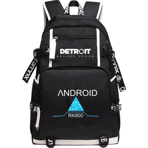 New Game Detroit Become Human TK800 Backpack Cosplay Unisex Shoulder Travel Laptop Bags Kids Teens School Bags Bookbag Mochila