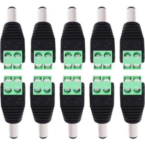 DC Male to AV Screw Terminal Block Connector 10PCS kit for Power Adapter