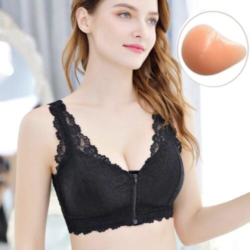 Silicone Breast Bra Purple Mastectomy Bra with Pocket and Artificial Spiral Fake Breast Form Prosthesis for women Cancer D30