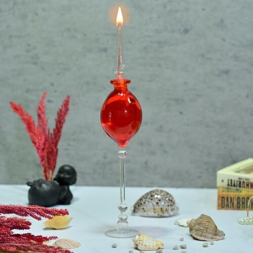 Flovart Design Glass Oil Lamp Transparent-Oil lamp butter Gift