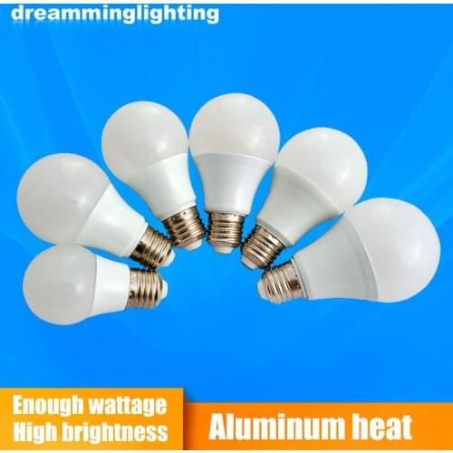 AC E27/B22 100-240V LED Lamp Aluminium Base inbuilt Cool/Warm White Bulbs Living Room Lighting Light3W/5W/7W/9W/12W/15W/18W