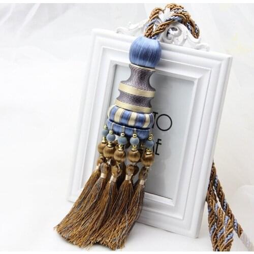 High-End Curtain Tassel Strap Tassel Rope Curtain Accessories Accessories Wooden Bead Hanging Ball decorative balls