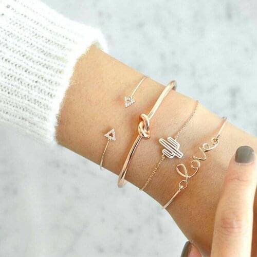 Wj.yao Golden Bracelets