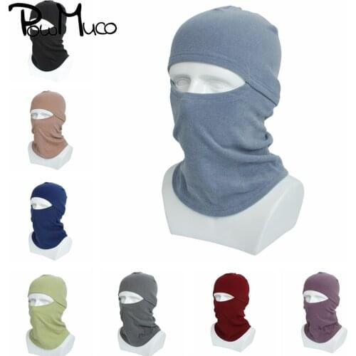 Powmuco Winter Windproof Breathable Motocross Cycling Cap Full Warm Anti-Cold Bicycle Sports Helmets Inner Hat Face Shields