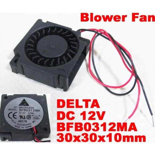 1pc Delta BFB0312MA 30x30x10mm 3010 12V 0.08A DC Brushless Blower Fan 3 wire