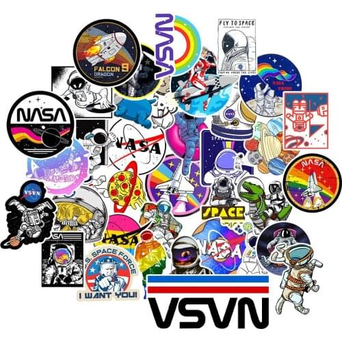 10/30/50PCS Astronaut Graffiti Stickers Refrigerator Luggage Car Decoration Stickers Waterproof Stickers Wholesale