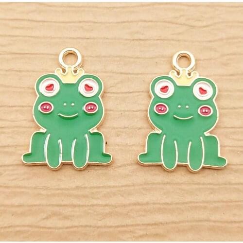 10pcs dinosaur and frog enamel charm for jewelry making and crafting fashion earring pendant necklace bracelet charm