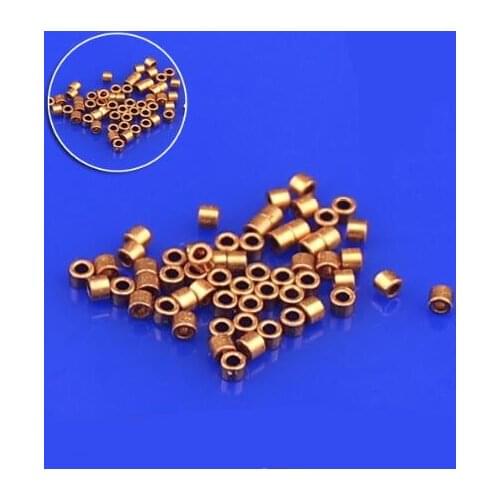 10pcs/lot 0.6 0.7 0.8 mini bearing Copper brass bushing guide sleeve Precision Oil bearing