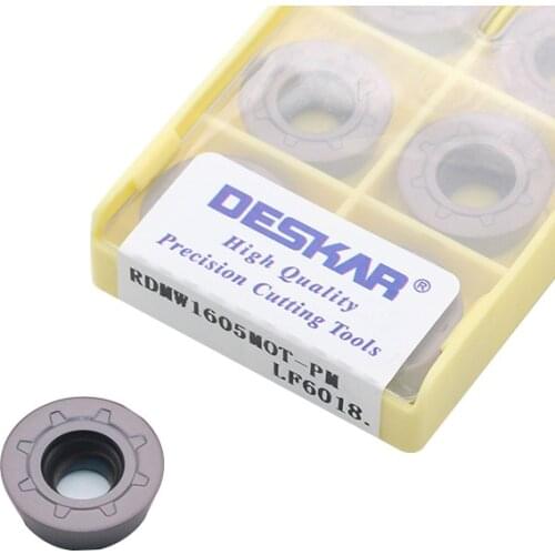 10pcs RDMW1605MOT PM LF6018 RPMT1204 RPMT1204MOE Carbide Milling Inserts Endmill Face Mill Cutter Tool