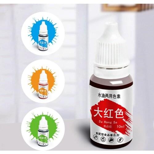 4 Colors 10ml Cream Cake Coloring Ingredients Bottle Edible Food Grade Pigment Cake Fondant Macaron Decorator DIY Accessories