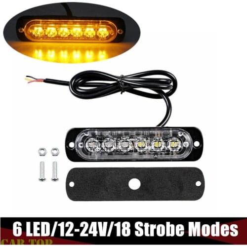 6led Flashing Truck LED Lights Taillights Trailer Light Truck 12v Side Marker LED Lamp Strobe Lights For Trucks