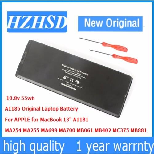 10.8v 55wh New Original A1185 laptop battery for apple MacBook 13" MA699 MA561FE/A MA561G/A MA561J/A