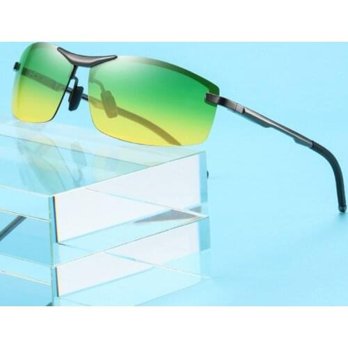 Anti-Glare HD-Lens Clear Night Vision Sunglasses Daytime Polarized Copper and Yellow Tint Night Driving Glasses for Men