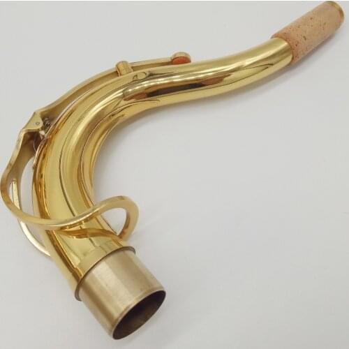 Free Shipping Brand New Bb Tenor Saxophone Necks Professional Sax Necks Brass Accessories Gold Lacquer