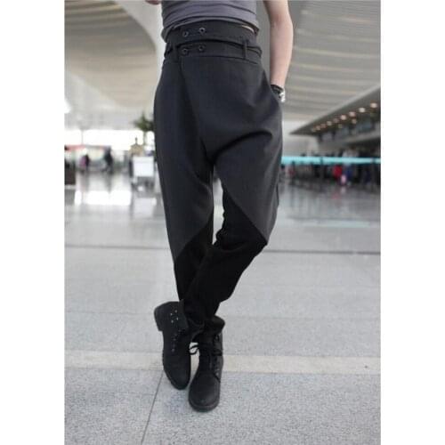 27-44 Hot 2020 New Summer Mens Clothing Harem Pants Slim Elastic High Waist Skinny Pants Boot Cut Hairstylist Nightclub Costumes