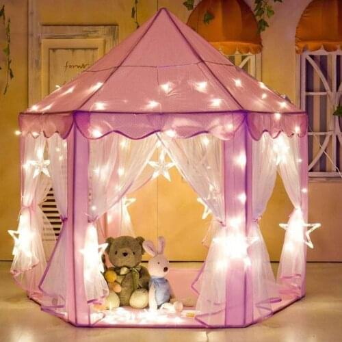 Children Tent Toy Ball Pool Girl Princess Pink Castle Tents Small Playhouses For Kids Portable Kids Outdoor Play Tent Ball Pit