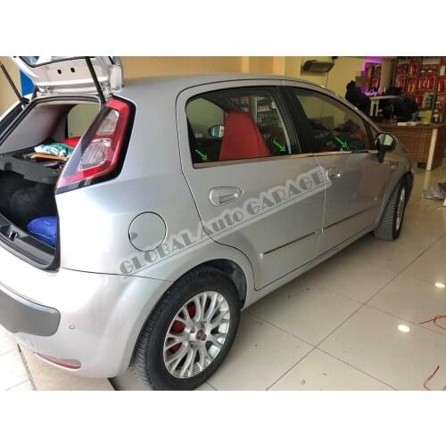 For Fiat Punto 2005-2018 Chrome Window Moulding Window Frame Framework Auto Accessory Diffüser Spilitter Car-styling Accessory