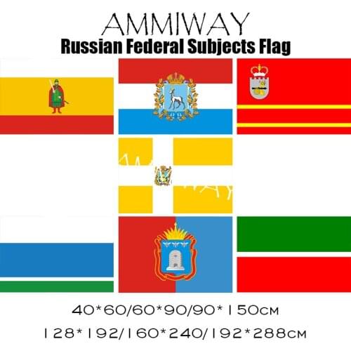 AMMIWAY Russian State Flags Ryazan Samara Smolensk Sverdlovsk Tambov Oblast Stavropol Krai Tatarstan Russia Flags and Banners
