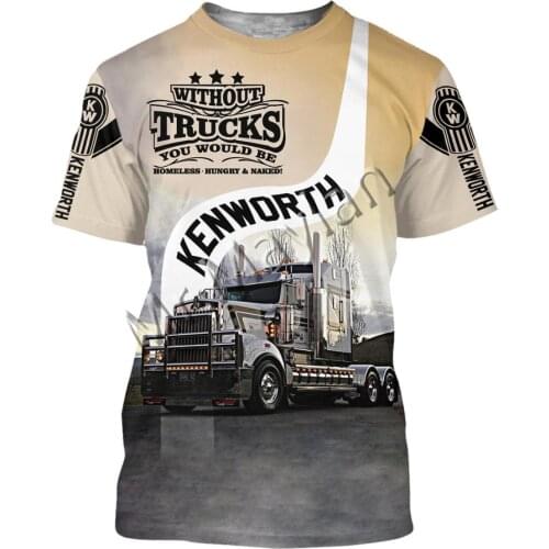 Kenworth Trucks Fashion Men T-shirt 3D Printing Streetwear/ O-neck / T shirts /Mens/Women Colorful Casual Harajuku Tops S-90