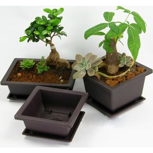 1PCS Plastic Succulent Flower Pot Garden Supplies Bonsai Nursery Pots Retro Plant Pot Balcony Decorations Maceteros Decorativos