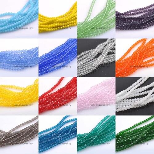 Faceted Glass Austria Crystal bead Tapered Loose Spacer Beads For Jewelry making 2mm (about 200pcs) TRS0138-2
