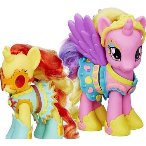 Hasbro My Little Pony Cute Mark Magic Princess Cadance Sunset Shimmer Pinkie Pie Rainbow Dash Model Anime Figures Favorites
