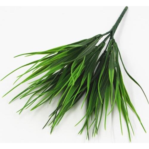 Artificial Plastic 7-branch Grass Plant Green Grass Imitation False Plant Home Decoration Gardening Grass Outdoor Decoration