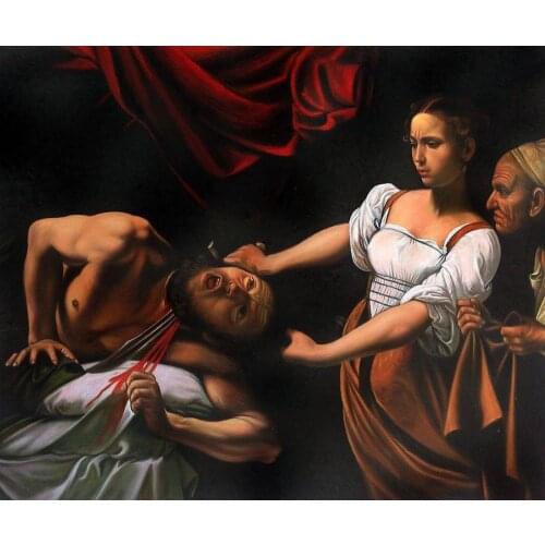 Hand Painted Canvas Oil Paintings Figure Wall Decor Judith Beheading Holofernes Michelangelo da Caravaggio Painting No Framed