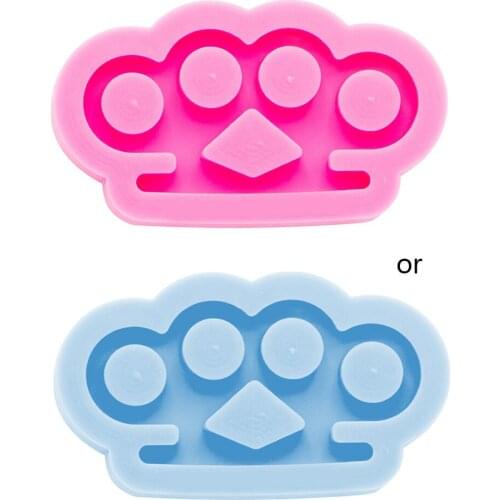 Brass Knuckles Shape Keychain Casting Silicone Mould DIY Crafts Making Tool Key Chain Epoxy Resin Mold