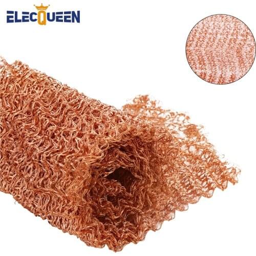Copper Mesh Screen Food Grade Distillation Column Packing,Home Brewing Distilling Copper Mesh Rolls Scrubber Scourer Mesh 4 Wire