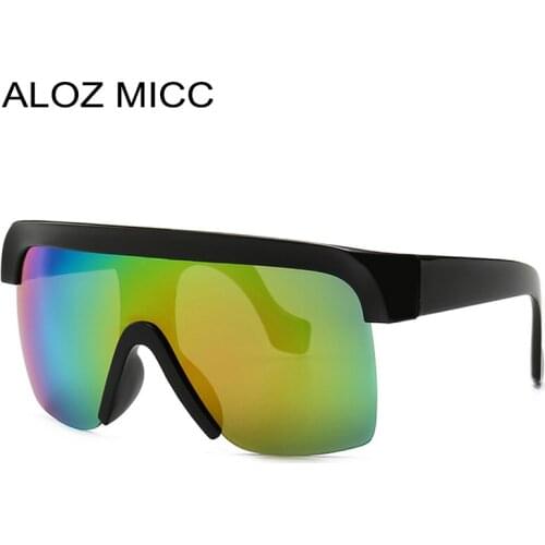 ALOZ MICC Oversized Sunglasses Women 2019 Brand Designer Fashion Flat Top Sunglasses Men Big Frame Outdoor Goggle Oculos Q531