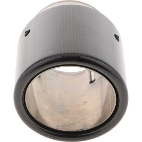 1PC 80mm-101mm Carbon Fiber Exhaust Pipe Trim Car Tip Tail Muffler Tail Throat Black For Universal Auto Styling