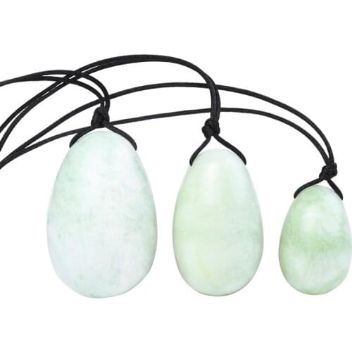 Natural Xiuyan Jade Yoni Egg Jade Egg Lady Kegel Fitness Apparatus Vaginal Muscle Tightening Ball Jade Massager Kegel Egg