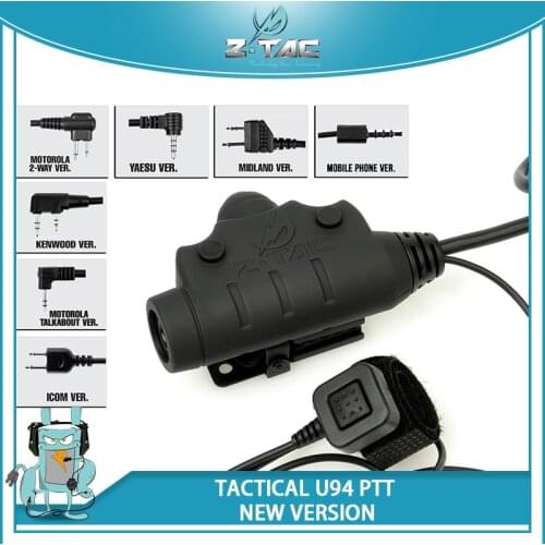 Z-tac Tactical U94 PTT fit Active Shooting Headphones Aviation Hunting Headset Accessories Airsoft arsoft Peltor SoftairZ115