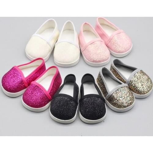 5colors Flat shoes for 18inch girl dolls and 43cm Baby girl dolls accessories, Best gift for toy dolls