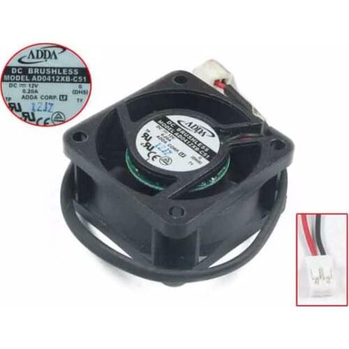 ADDA AD0412XB-C51 Server Cooling Fan DC 12V 0.20A 40x40x20mm 2-wire