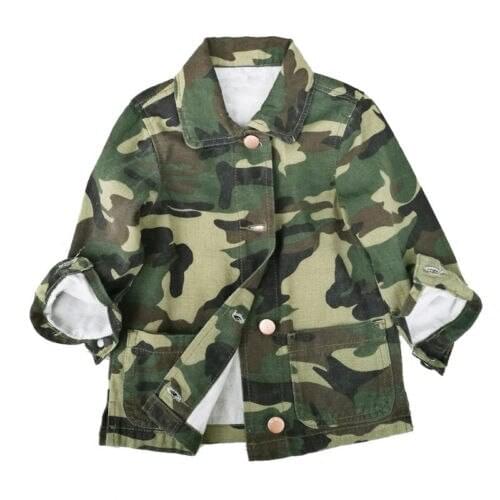 2018 Autumn Hot Camouflage Children Girls Autumn Jacket Casual Fashion Coat Outerwear Size 2-8Y
