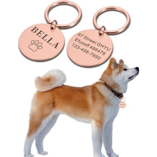 Personalized Cat Dog ID Tag Custom Original Free Engraving Dog Collar Pet Charm Name Pendant Necklace Collar Puppy Accessories