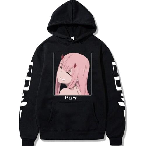 Anime Zero Two Print Pullover Women Winter Sweatshirt Men Oversized Hoody Darling In The Franxx Costume Hoodie Harajuku Sudadera