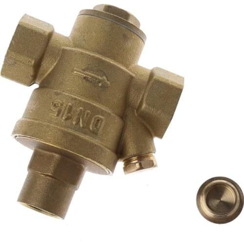 DN15 1/2" Adjustable Brass Water Pressure Reducing Regulator Valve PN 1.6