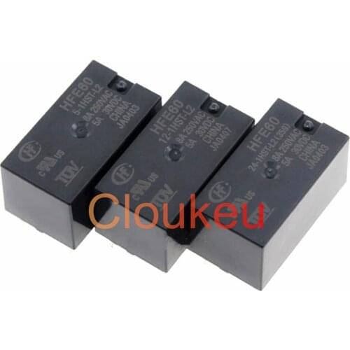 Relay HFE60-5 12 24-1HST-L2 5V 12V 24V 8A 6pin DSP1a-L2