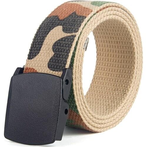 New Men Women Camouflage Canvas Belt Casual Printed Graffiti Waist Belts Couple Camo Tactical Jeans Buckle Straps Belt Unisex